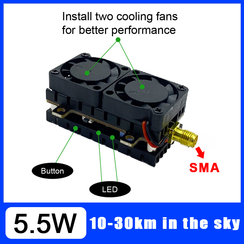 Long Range 5.8GHz 5.5W Video T - Drone Racing Transmitter ulasan dan harga